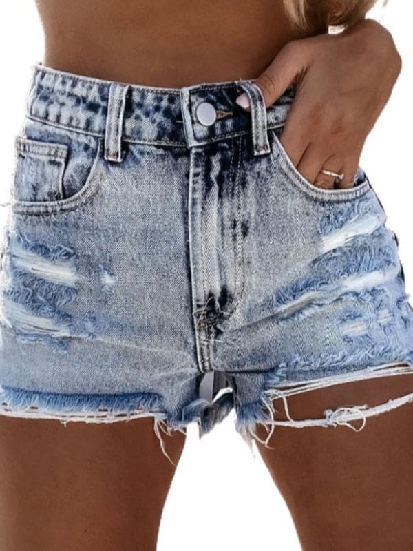 New style ripped denim shorts for women