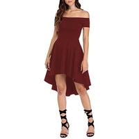 Stunning Off-The-Shoulder Elegant Dress - Solid Slim Fit, Perfect for All Seasons, Women's Party Clothing, Formal Occasions, and Special Events - High-Quality Fabric, Comfortable Wear, and Flattering Silhouette