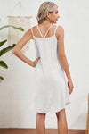 Eyelet Scoop Neck Double Strap Dress