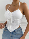 Eyelet Halter Neck Cami