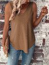 Eyelet V-Neck Wide Strap Tank