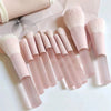 7pcs/10pcs Pink Handle Travel Makeup Brushes Synthetic Foundation Powder Eye Shadows Mini Makeup Brush Set with Brush Bag - Everydayswear - 