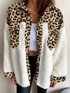 Fuzzy Button Up Long Sleeve Jacket