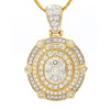 14K Yellow Gold Diamond Coliseum Pendant - Everydayswear - 