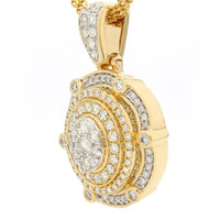 14K Yellow Gold Diamond Coliseum Pendant - Everydayswear - 