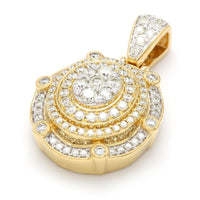 14K Yellow Gold Diamond Coliseum Pendant - Everydayswear - 