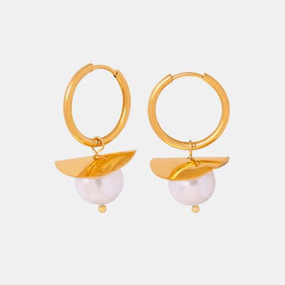 18K Gold-Plated Bead Dangle Earrings - Everydayswear - 