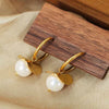 18K Gold-Plated Bead Dangle Earrings - Everydayswear - 