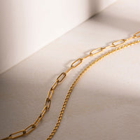 18K Gold-Plated Double Layered Necklace - Everydayswear - 