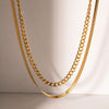 18K Gold-Plated Double Layered Necklace - Everydayswear - 