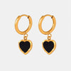 18K Gold-Plated Heart Drop Earrings - Everydayswear - 