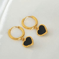 18K Gold-Plated Heart Drop Earrings - Everydayswear - 