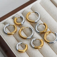 18K Gold-Plated Huggie Earrings - Everydayswear - 