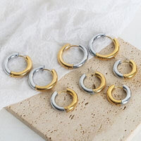 18K Gold-Plated Huggie Earrings - Everydayswear - 