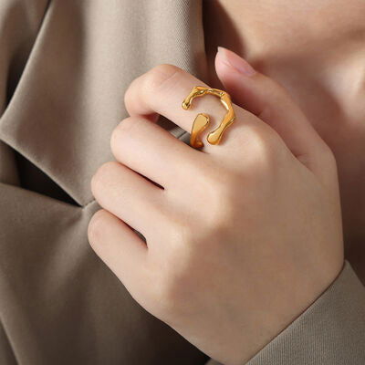 18K Gold-Plated Irregular Open Ring - Everydayswear - 