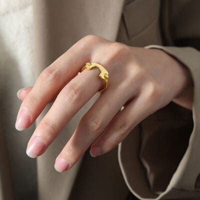 18K Gold-Plated Irregular Open Ring - Everydayswear - 