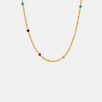 18K Gold-Plated Oil Drip Bead Necklace - Everydayswear - 