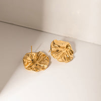 18K Gold-Plated Stud Earrings - Everydayswear - 