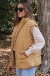 Pocketed Zip Up Vest Coat