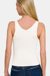 Zenana Double Layer V Neck Tank