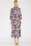 Celeste Full Size Floral Midi Dress with Bow Tied