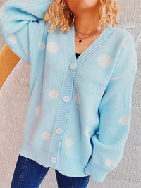 Polka Dot Button Up Cardigan