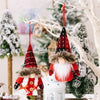 2-Piece Christmas Plaid Faceless Doll Hanging Widgets - Everydayswear - 