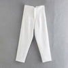 2021 Summer Fashion Women Business High Waist Work Pants Leggings OL Office Lady Candy Colors Beige Sim Fitness Pencil Trousers - Everydayswear - 