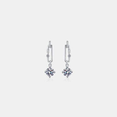 2 Carat Moissanite 925 Sterling Silver Earrings - Everydayswear - 