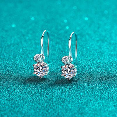 2 Carat Moissanite 925 Sterling Silver Earrings - Everydayswear - 