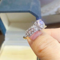 2 Carat Moissanite 925 Sterling Silver Ring - Everydayswear - 