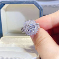 2 Carat Moissanite 925 Sterling Silver Ring - Everydayswear - 