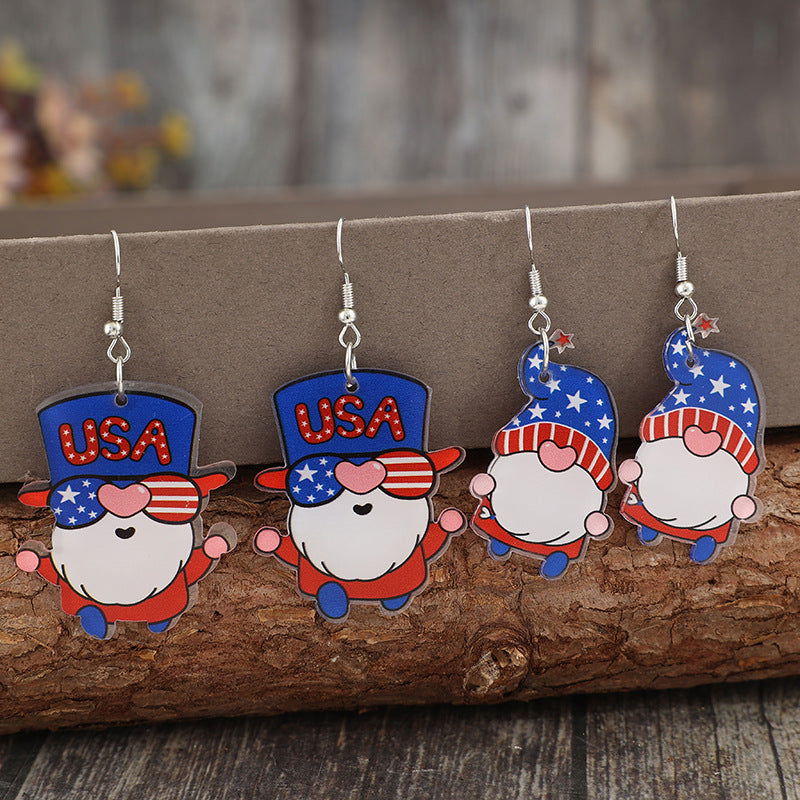 2 Pair Acrylic Gnome Earrings - Everydayswear - 