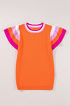 Color Block Round Neck Knit Top