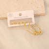 3 Piece Gold-Plated Stainless Steel Earrings - Everydayswear - 