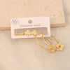 3 Piece Gold-Plated Stainless Steel Earrings - Everydayswear - 