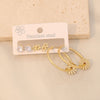 3 Piece Gold-Plated Stainless Steel Earrings - Everydayswear - 