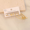 3 Piece Gold-Plated Stainless Steel Earrings - Everydayswear - 