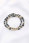 3 Row Glass Bead Stretch Bracelet - Everydayswear - 