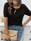 Round Neck Half Sleeve Knit Top