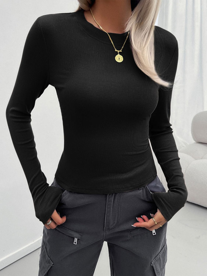 Round Neck Long Sleeve T-Shirt