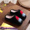 Christmas pattern unisex home winter wool slippers