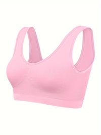 7pcs Solid Seamless Sporty Bra, Comfy & Breathable Bra, Women's Lingerie & Underwear