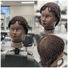 Afro Curly  Mannequin Head With Human Hair Manikin Curly Hair Head Training Head Kinky Curly Hair Hairdresser Manikin Head Cosmetology Doll Head