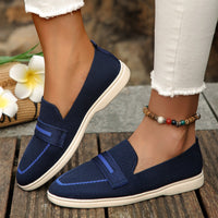 Mesh Breathable Round Toe Slip-Ons