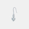 5.44 Carat 925 Sterling Silver Moissanite Heart Drop Earrings - Everydayswear - 