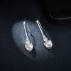 5.44 Carat 925 Sterling Silver Moissanite Heart Drop Earrings - Everydayswear - 