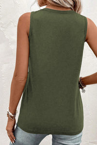 Pocketed V-Neck Wide Strap Tank