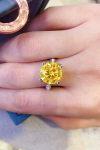 5 Carat Moissanite 925 Sterling Silver Ring in Banana Yellow - Everydayswear - 