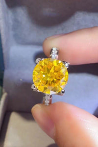 5 Carat Moissanite 925 Sterling Silver Ring in Banana Yellow - Everydayswear - 